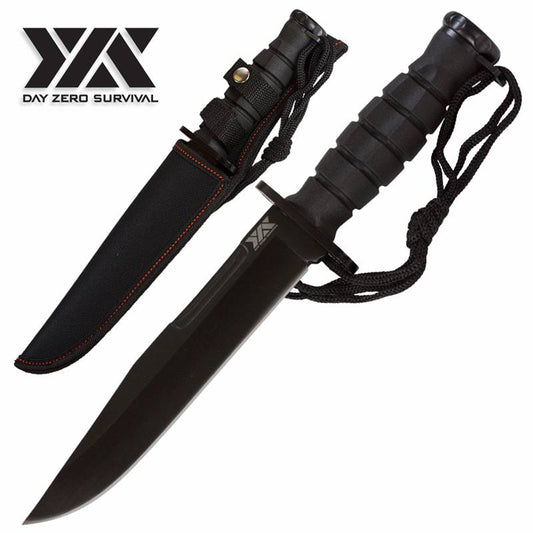 Day Zero Survival Military Bowie Camping Hunting Tactical Rescue Knife