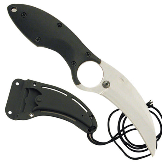 7" Tactical Karambit Hunting Hawkbill Neck Knife Fixed Blade Claw Dagger