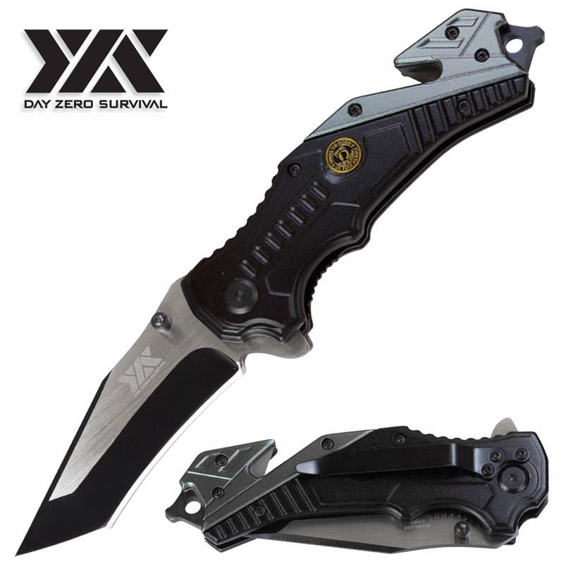 DZS Tactical POW MIA Rescue Folding Spring Assisted Open Pocket Knife