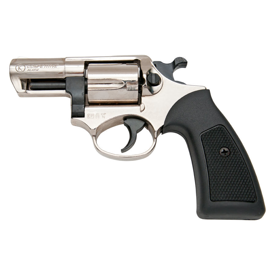 Kimar COMPETITIVE Nickel Finish 9mm Blank Firing Revolver 2 Inch Barrel