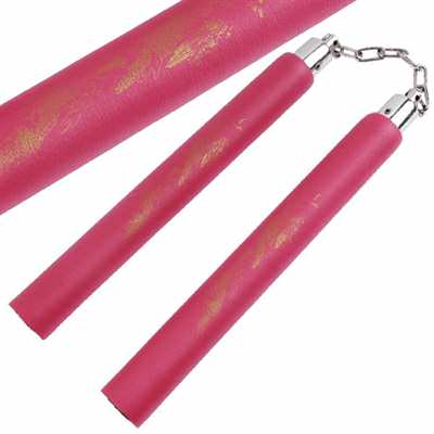 Foam Padded Dragon Red Martial Arts Nunchaku Karate
