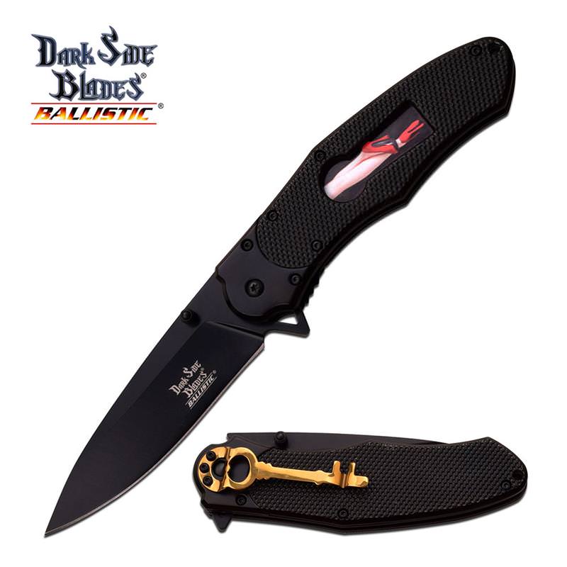 Super Hot Legs Red Shoes Dark Side Blades Spring Assisted Knife