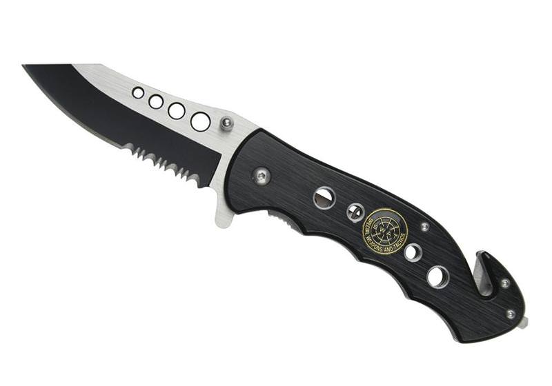 Military Emergency Rescue Folder Assist Knife
