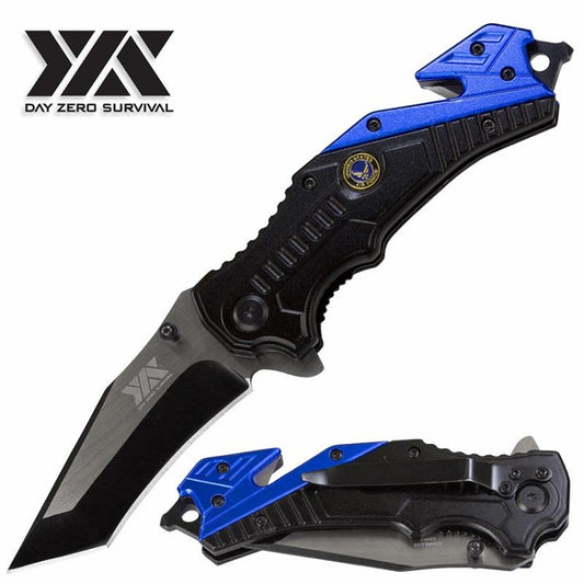 Military Day Zero Survival Rescue Folding Spring Assisted Open Pocket Knife
