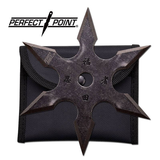 Stonewash Grey 6-Point Shuriken Anime Ninja Throwing Star