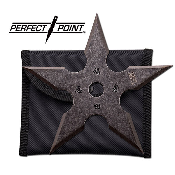 Stainless Steel 5-Point Shuriken Anime Ninja Throwing Star - 4" Diameter