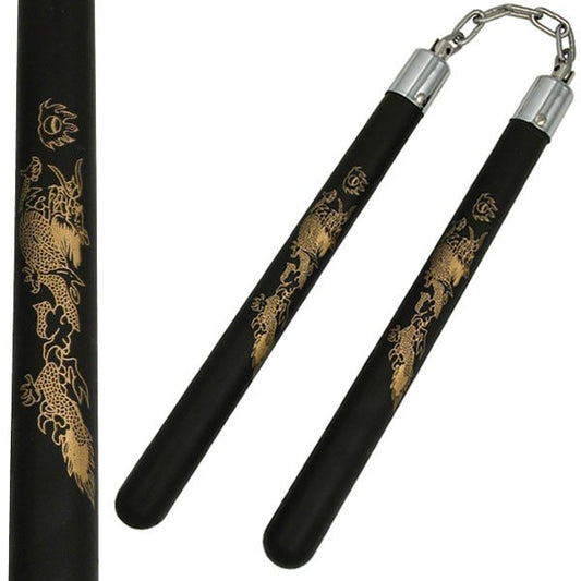 Black Dragon Heavy Rubber Nunchaku