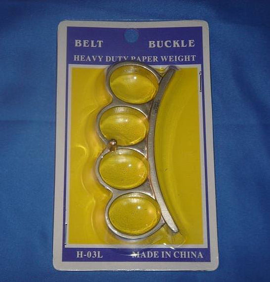 Extra Large HEAVY Nickel Curvy Belt Buckle - Paper Weight