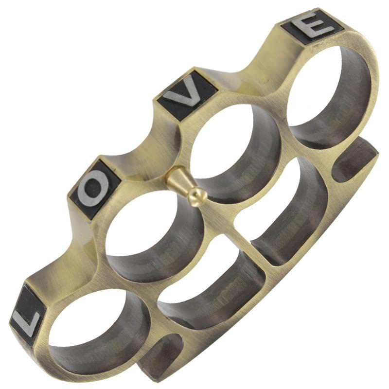 A Lover Not A Fighter Knuckle Buckle Brass