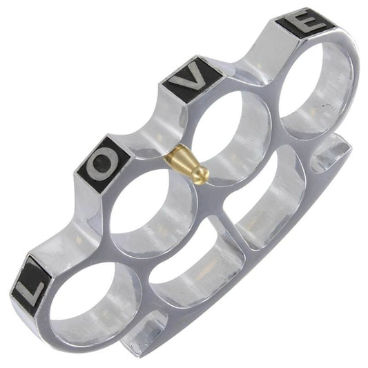 A Lover Not A Fighter Knuckle Buckle Silver