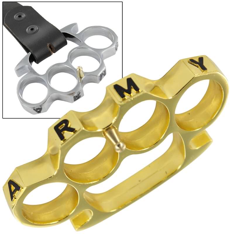 Army Strong Gold Knuckle Buckle