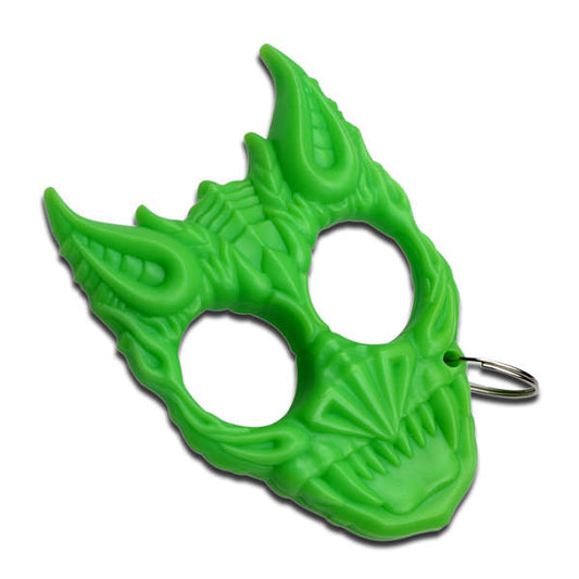 Green Hard Plastic Demonic Knuckle Defense Keyring