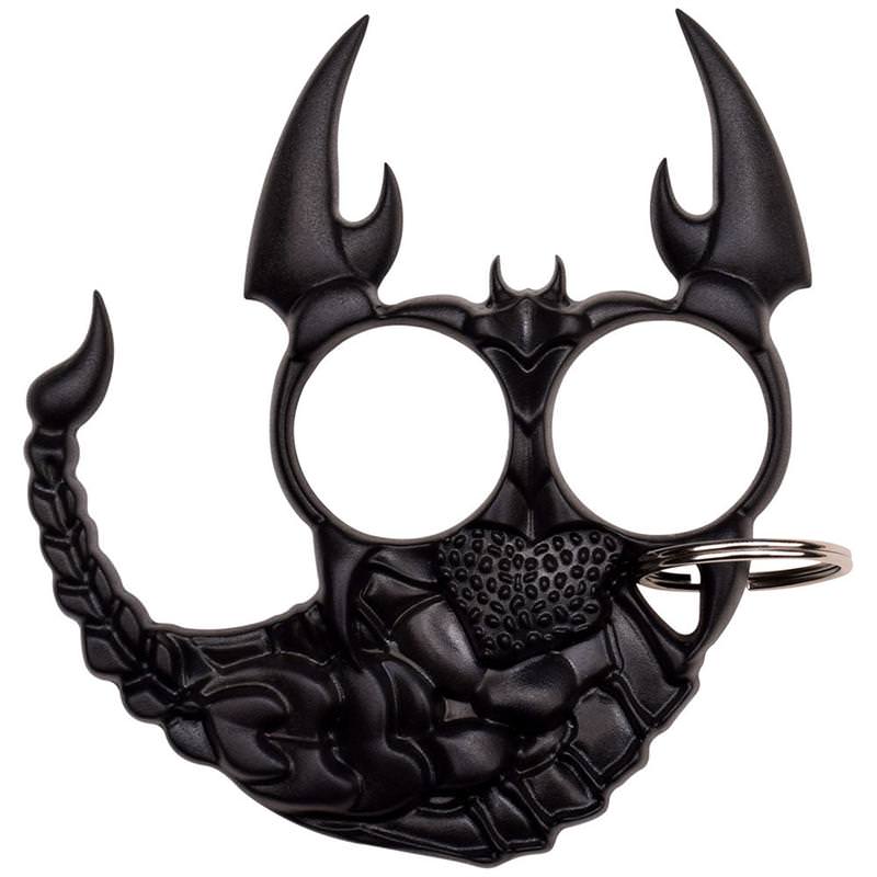 Scorpion Self Defense Finger Knuckle Keychain Black