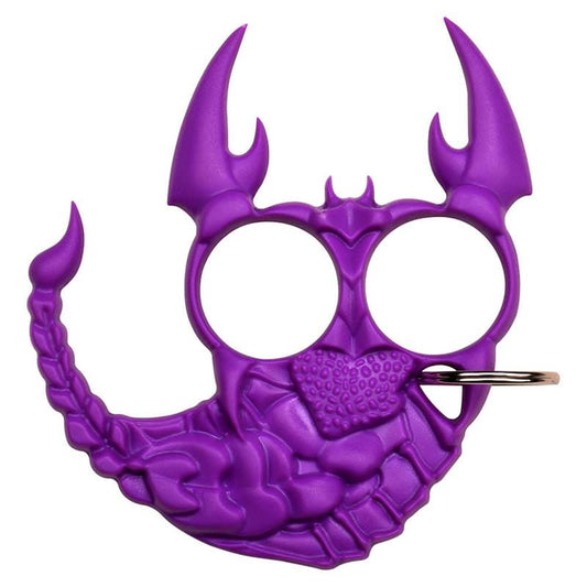 Scorpion Self Defense Finger Knuckle Keychain Purple