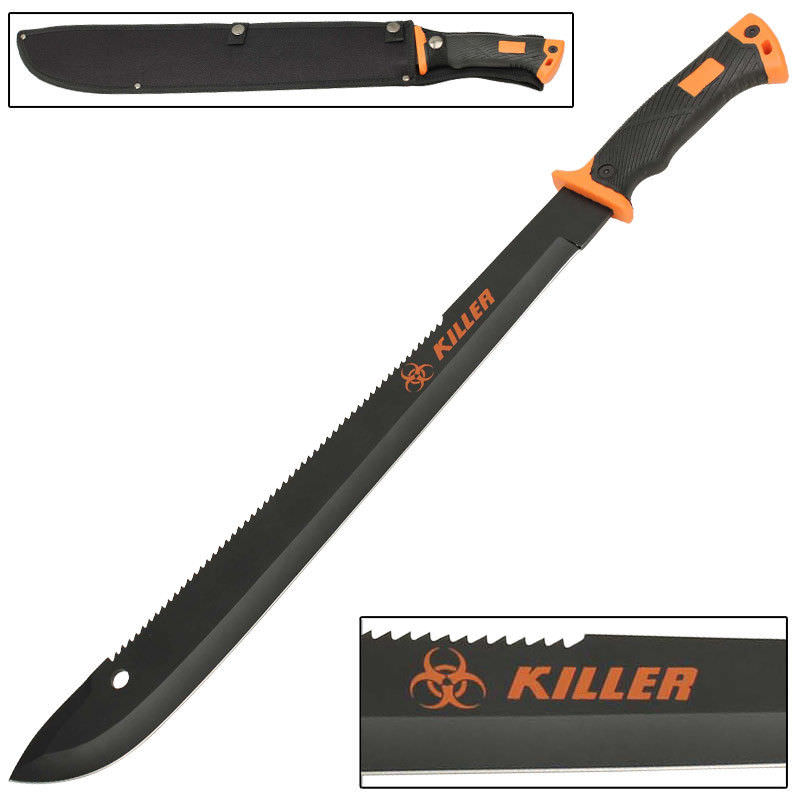 Outdoor Hiking and Backpacking Zombie Killer Macabre Bolo Machete Knife