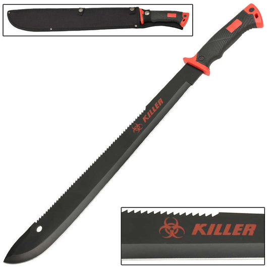 Zombie Killer Red Outdoor Hiking and Backpacking Bolo Machete Knife