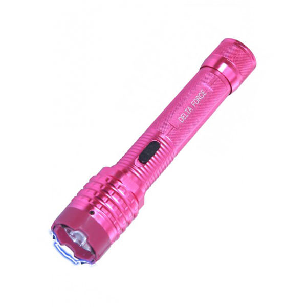 Delta Force PINK Stun Gun 10 Million Volt Rechargeable LED Flashlight