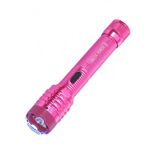 Delta Force PINK Stun Gun 10 Million Volt Rechargeable LED Flashlight