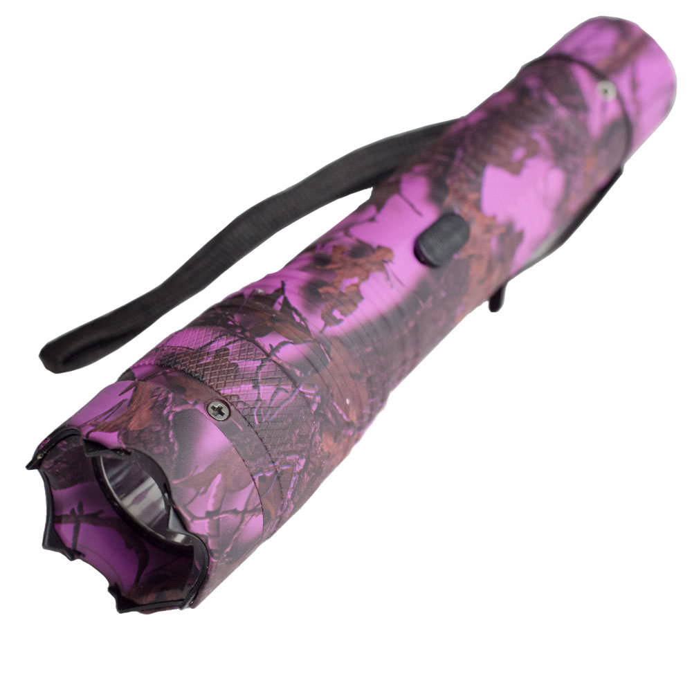 ELITE FORCE Stun Gun 10 Million Volt Rechargeable LED Flashlight Pink Camo