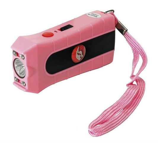 Pink Duo Max Power Stun Gun Double Shock With Removable Safety Pin