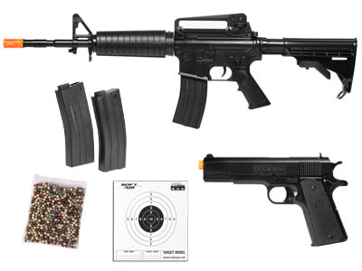Colt M4-A1 Assault Rifle & M1911 Pistol Spring Airsoft Players Combo Pack