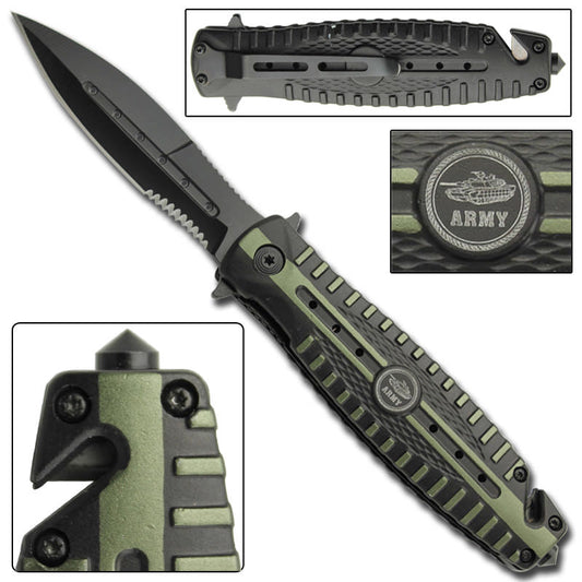 Convoy Spring Assist Army Tactical Rescue Knife