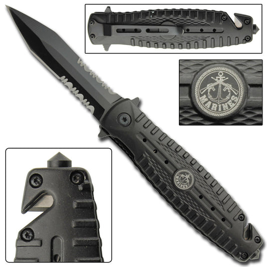Crucible Spring Assist Marines Tactical Rescue Knife