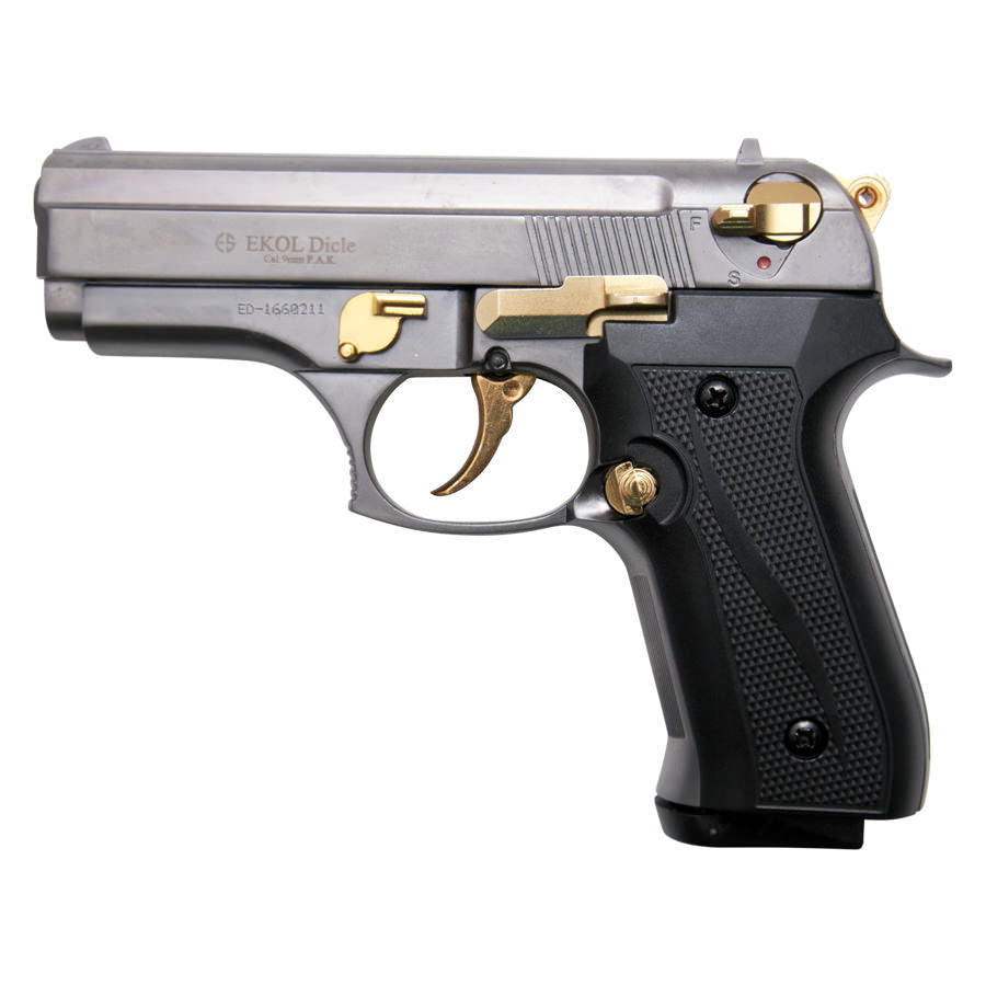 Cougar 8000 Fume With Gold Fittings - Blank Firing Replica Gun