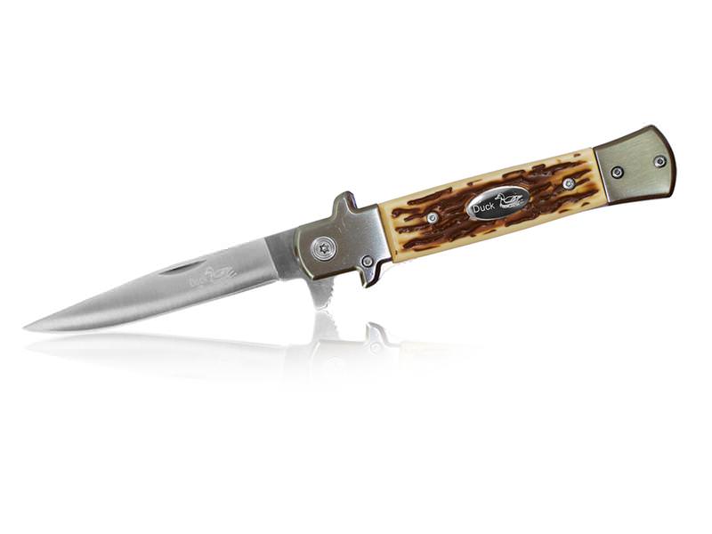 Bone Handle German Style Stiletto Spring Assisted Knife