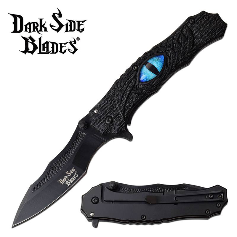 8 Inches Dragon Eye Spring Assisted Fantasy Folding Pocket Knife