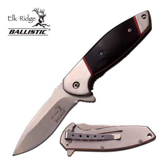 4.5 Inch Assisted Opening Knife Black Pakkawood Handle
