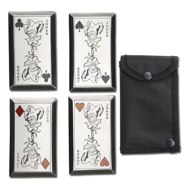 Joker Throwing Cards 4 Pc Set