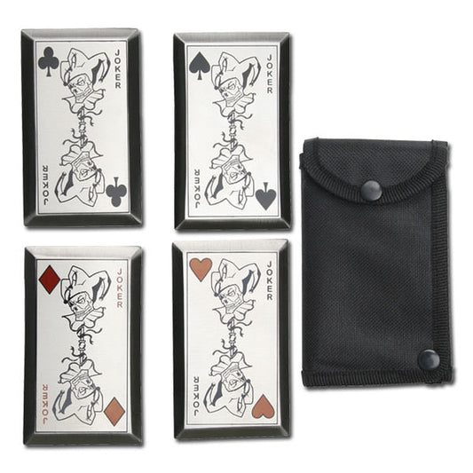 Joker Throwing Cards 4 Pc Set