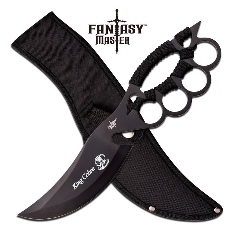 11" Fixed Blade Knuckle Handle King Cobra Knife