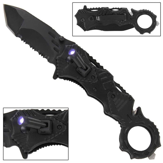 Field Scout Spring Assist Tactical Rescue Emergency Knife