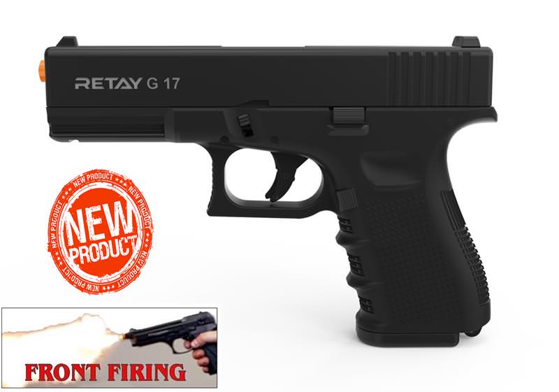 Retay 9MM Model Front Firing Blank Gun Black Finish