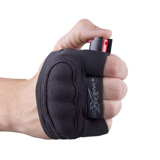 InstaFire Extreme Self Defense Pepper Spray With Knuckle Defense Black