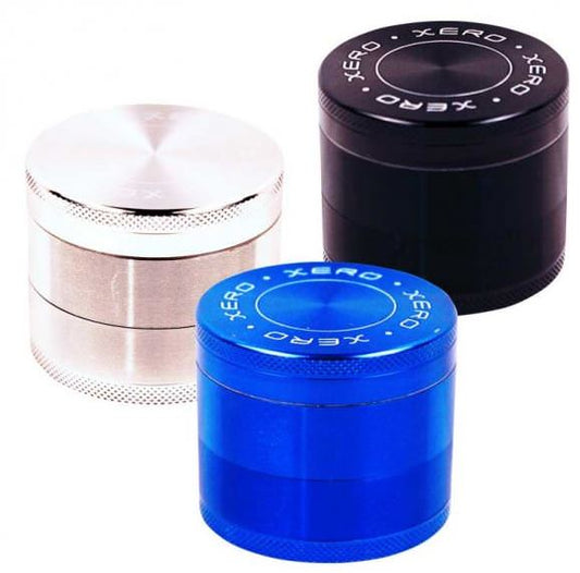 Tobacco Grinder Aircraft Grade Aluminum Herb Spice Crusher 2.5" 4 Piece Black