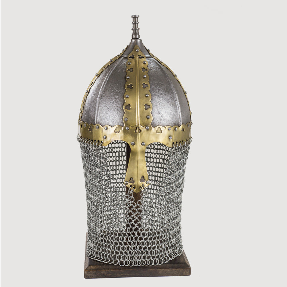 Russian Boyar Battle Helmet 14 Guage With Stand