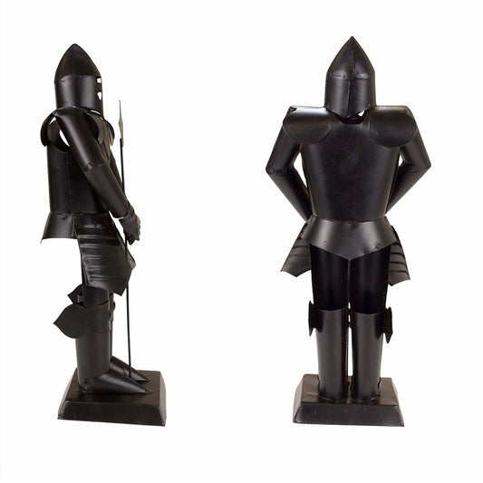 Suit of Armor Medieval Knight Black Finish Decorative Collectible