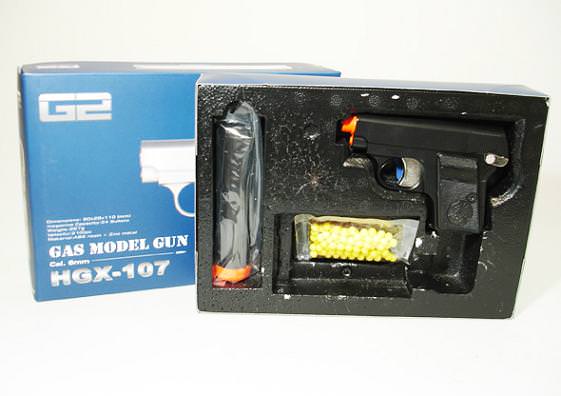 Gas Powered Air Soft Gun with Silencer
