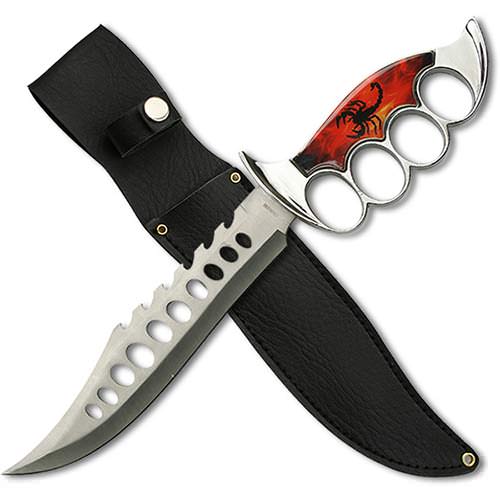 Scorpion Knuckle Handle Fixed Blade Bowie Knife