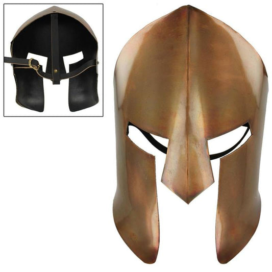 Greek 20 Gauge Copper Plating Spartan Medieval Battle Facial Mask Armor