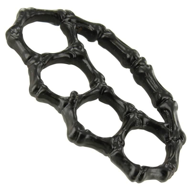 Aluminum Four Finger Bone Black Belt Buckle Paperweight