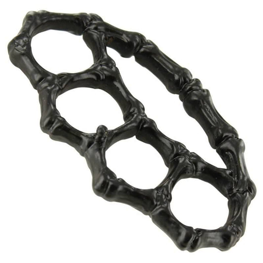 Aluminum Four Finger Bone Black Belt Buckle Paperweight