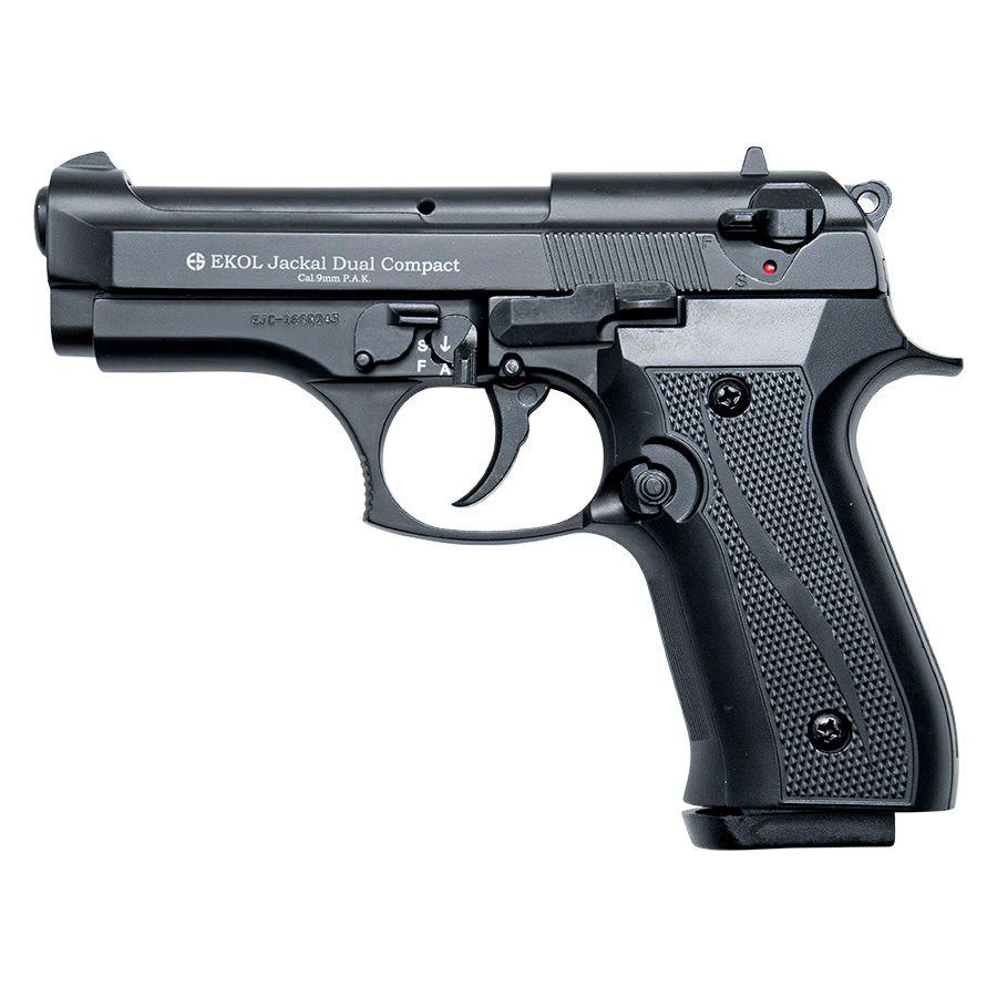 Jackal Compact Black Finish - Full Auto Machine Gun Blank Pistol