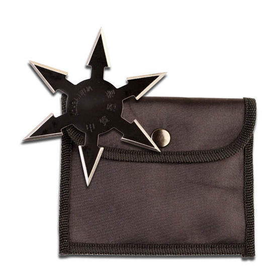 4" Sharp 6 point Throwing Star Shuriken Ninja Samurai Black Knife