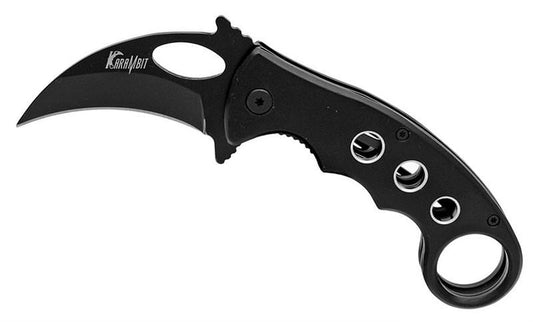 Black Handle Karambit Spring Assisted Opening Knife