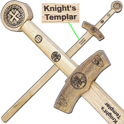 Knights Templar Wooden Medieval Sword