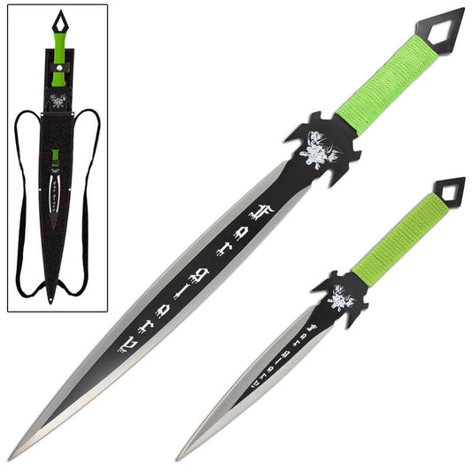 Lurid Souls For Glory Mantis Battle Zombie Sword With Throwing Knife